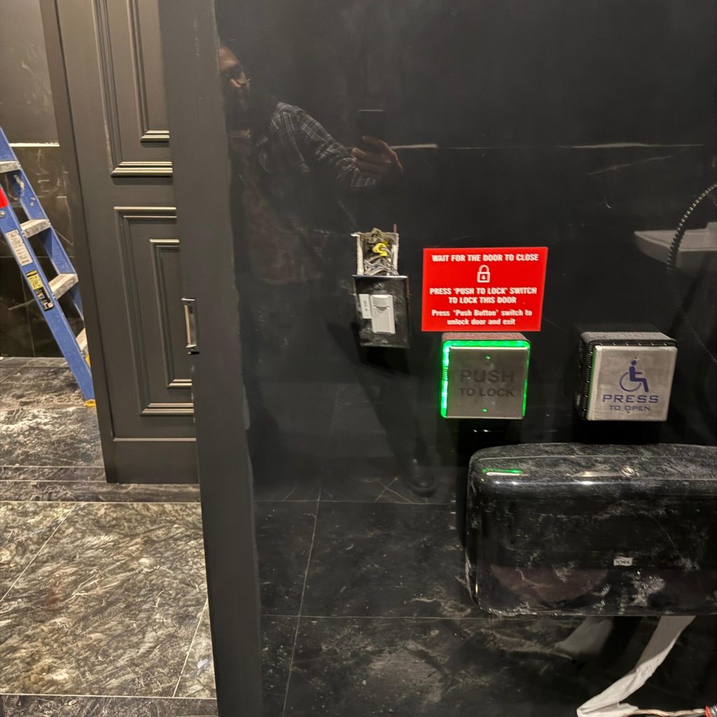 Commercial automatic door operator installation